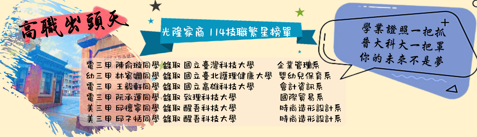 114繁星榜單